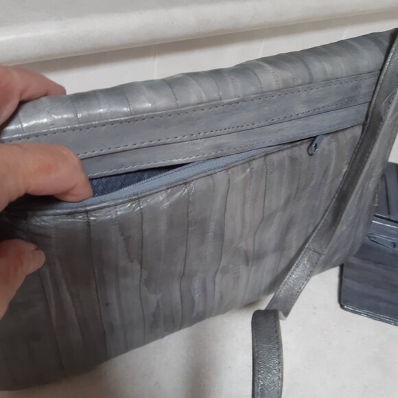 Genuine Eelskin shoulder purse and wallet (Sold as set) - Picture 2 of 15